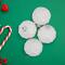 Glittered Christmas Glass Ball Ornaments - 3.75" (95mm) - White - 4ct